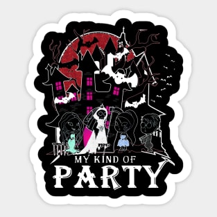 my kind of party : haloween Sticker